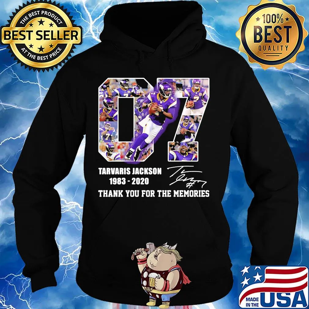 07 tarvaris jackson 1983 2020 thank you for the memories signature s Hoodie