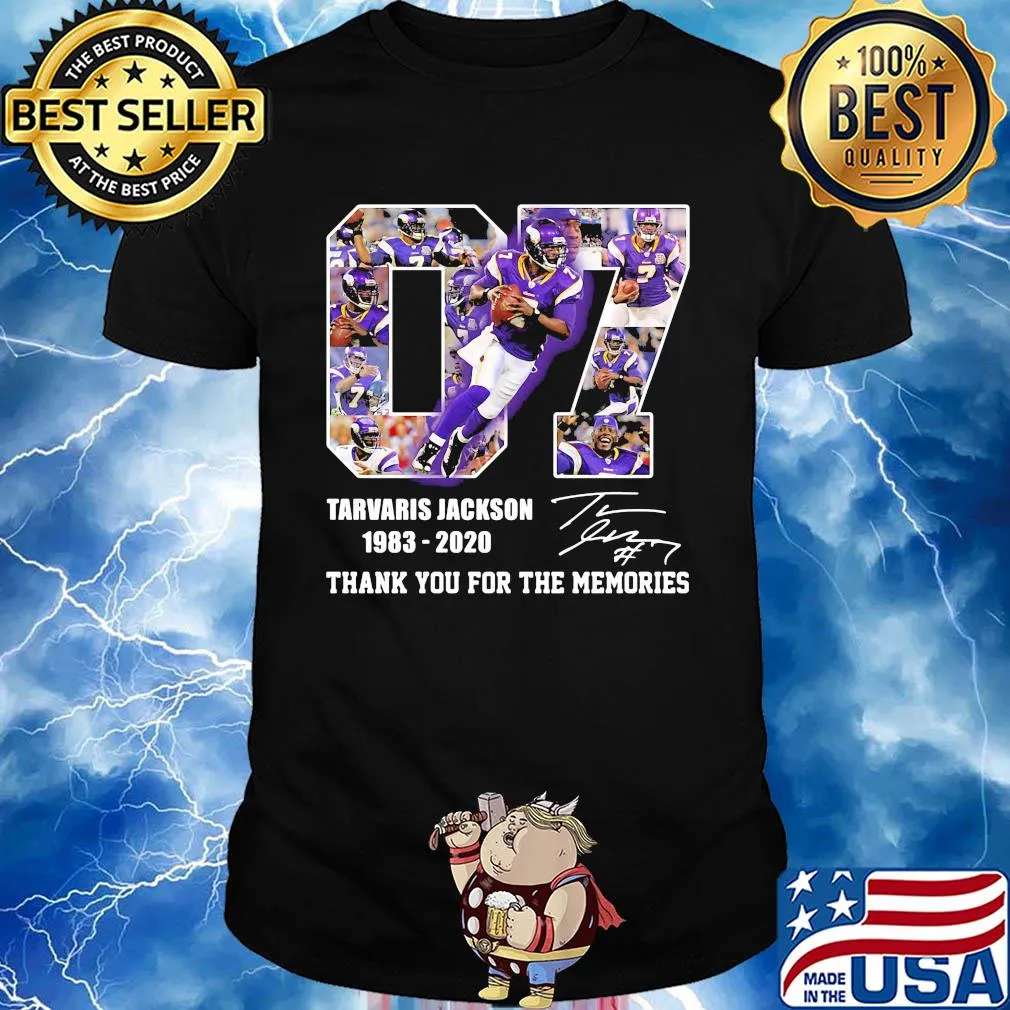 07 tarvaris jackson 1983 2020 thank you for the memories signature shirt