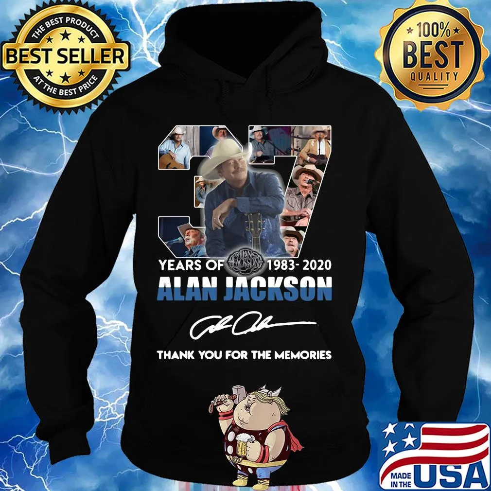 37 years of 1983-2020 Alan Jackson signature thank you for the memories s Hoodie