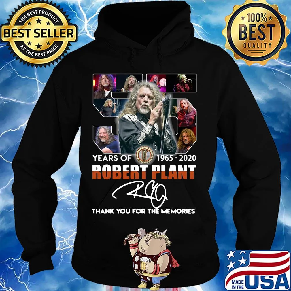 55 years of 1965-2020 Robert Plant signature thank you for the memories s Hoodie