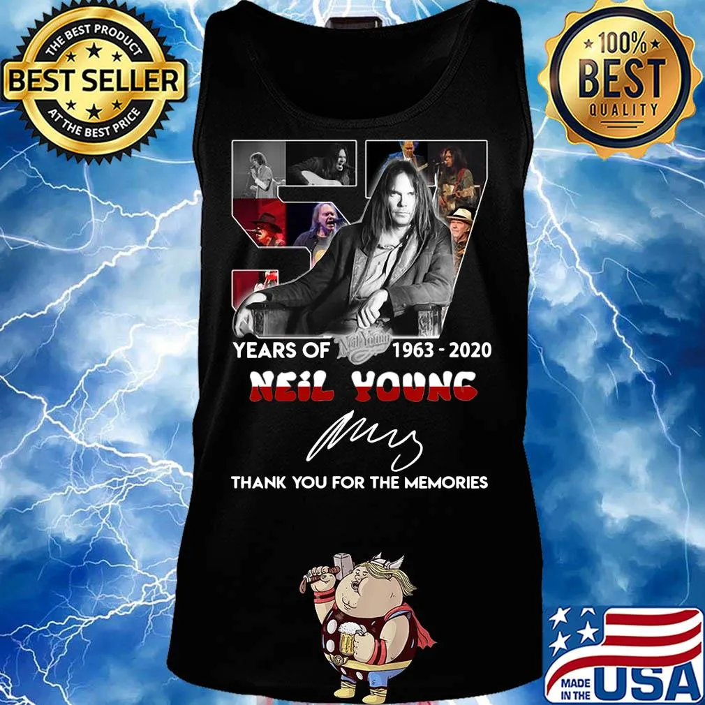 57 years of 1963-2020 neil young signature thank you for the memories s Tank top