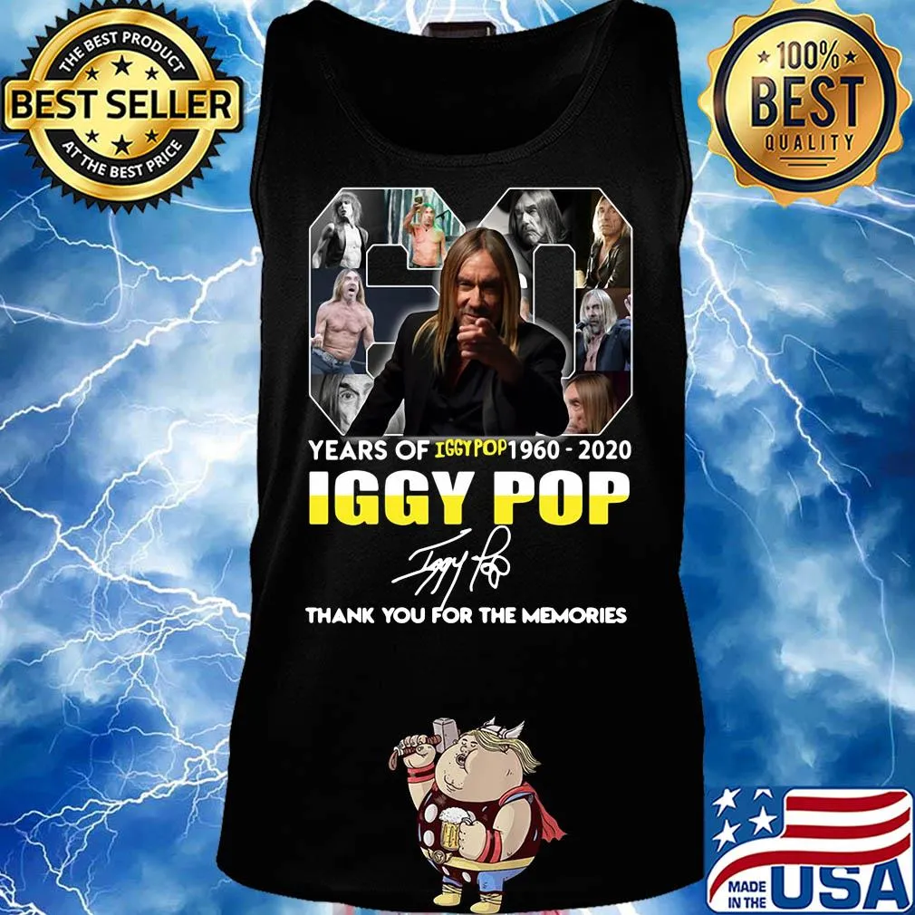 60 years of Iggy Pop 1960-2020 signature thank you for the memories s Tank top