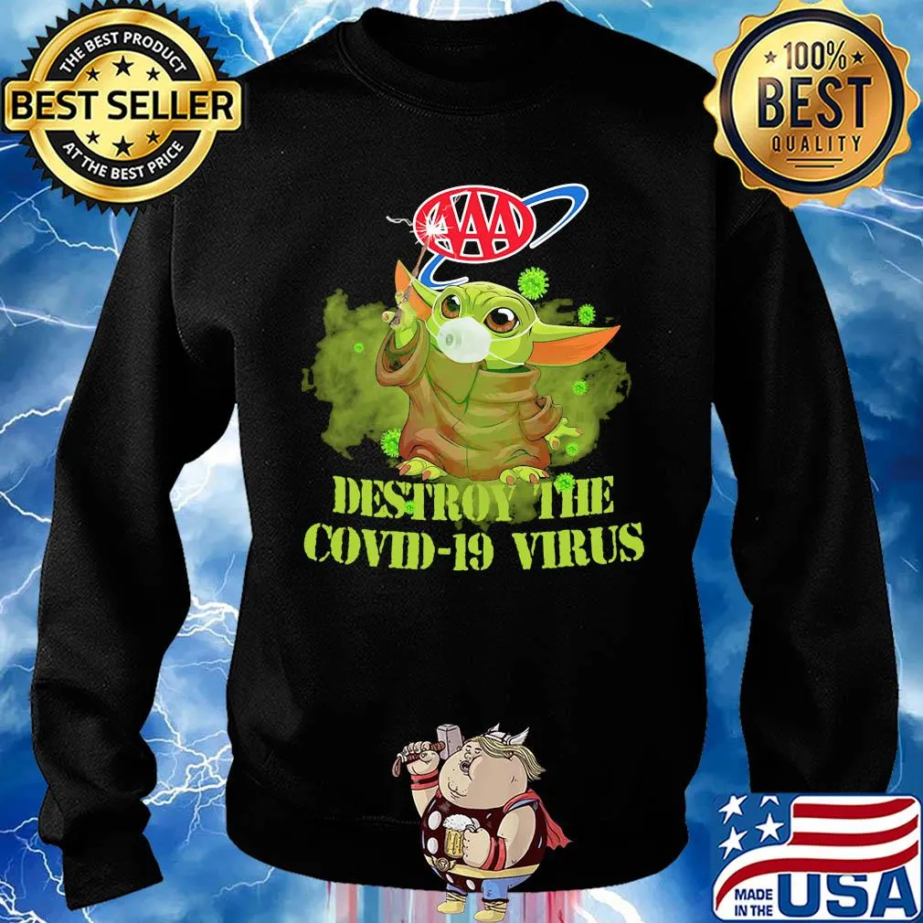 Approved driving school aaa baby yoda destroy the covid-19 virus s Sweater