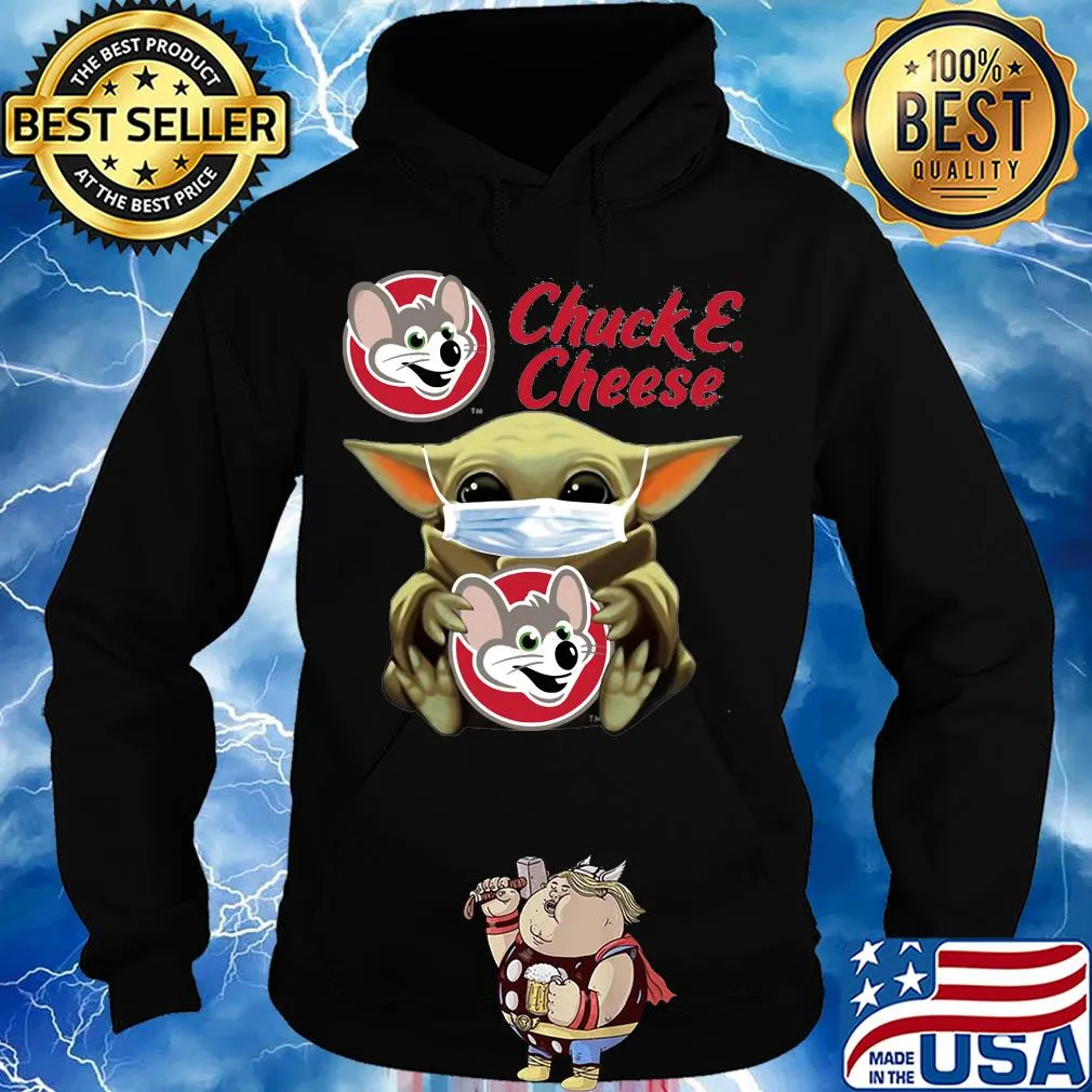 Baby Yoda face mask hug Chuck and Cheese s Hoodie
