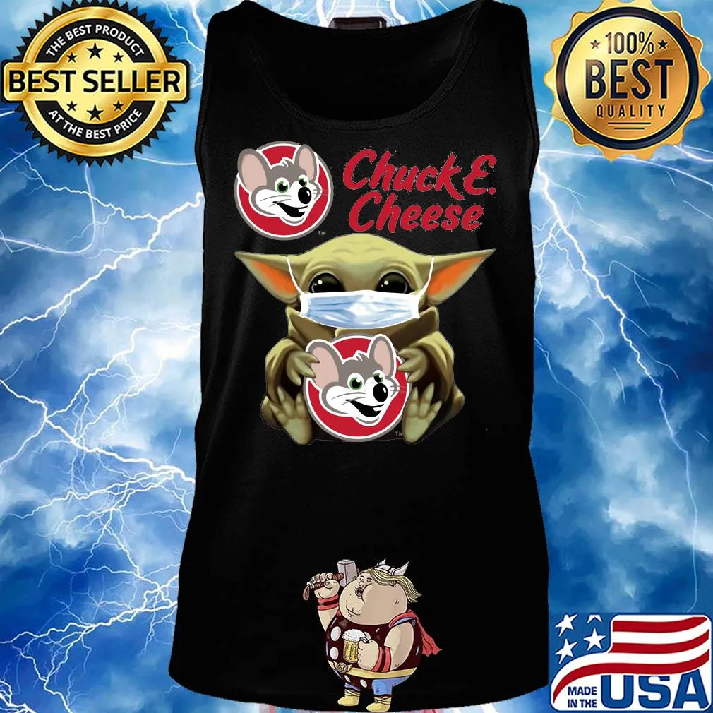 Baby Yoda face mask hug Chuck and Cheese s Tank top