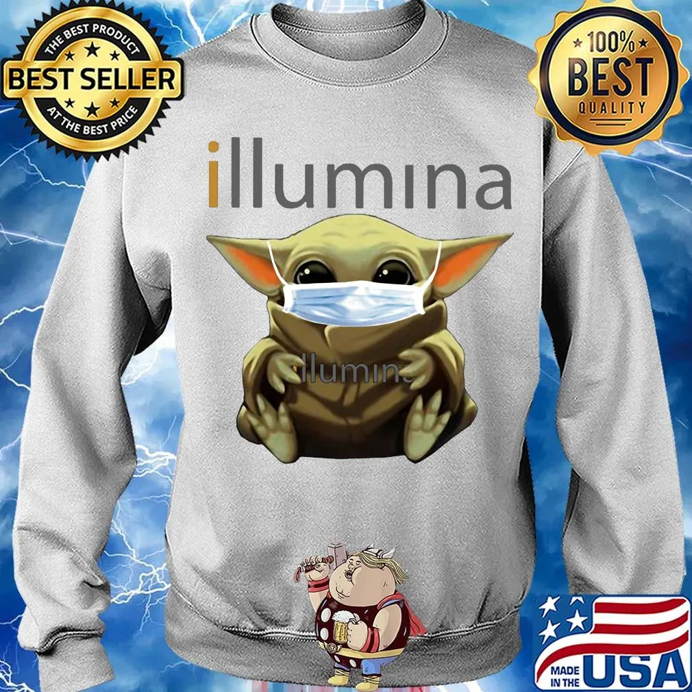 Baby Yoda face mask hug Illumina s Sweater