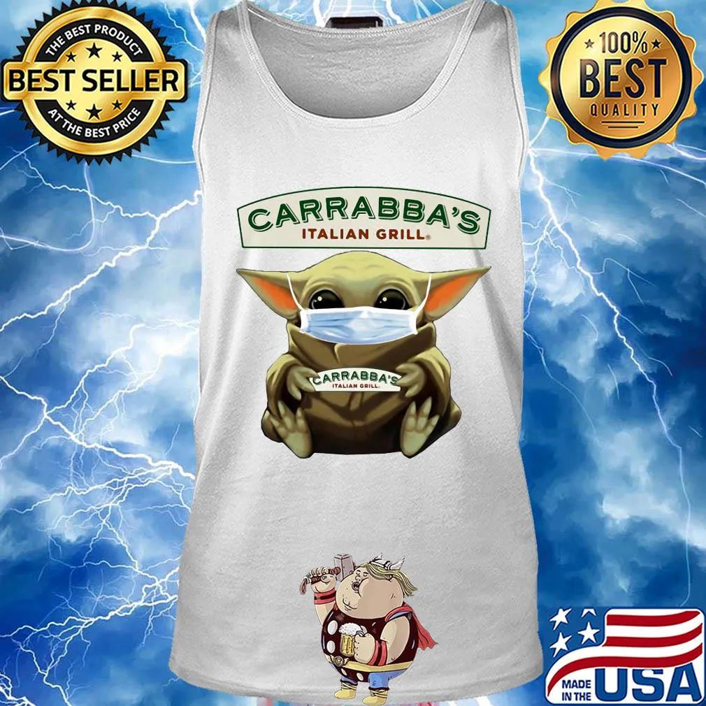 Baby yoda hug carrabba’s italian grill covid-19 2020 s Tank top