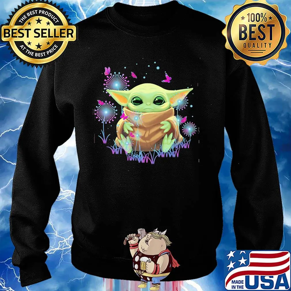 Baby Yoda Hug Dandelion Flower s Sweater