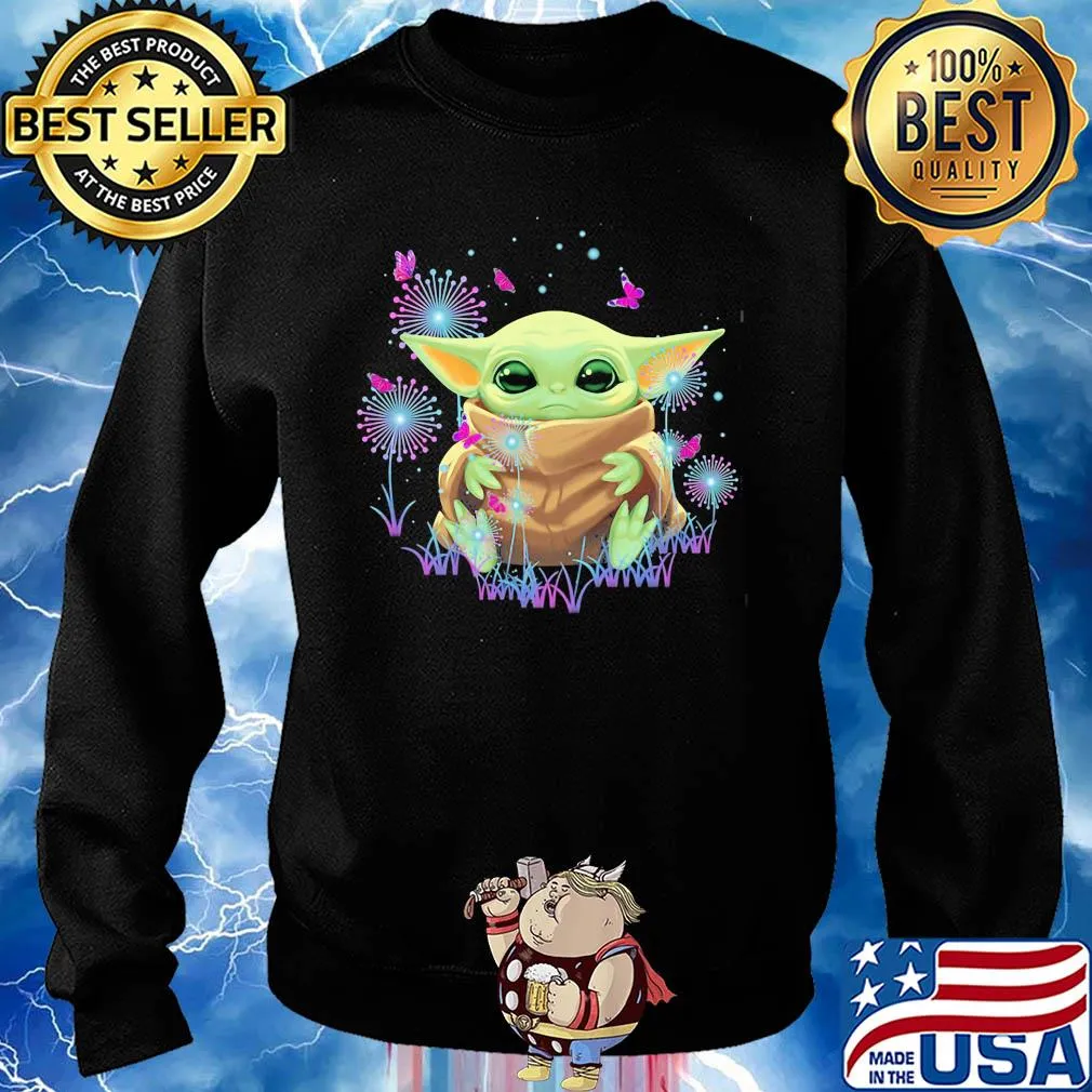 Baby Yoda hug dandelion s Sweater