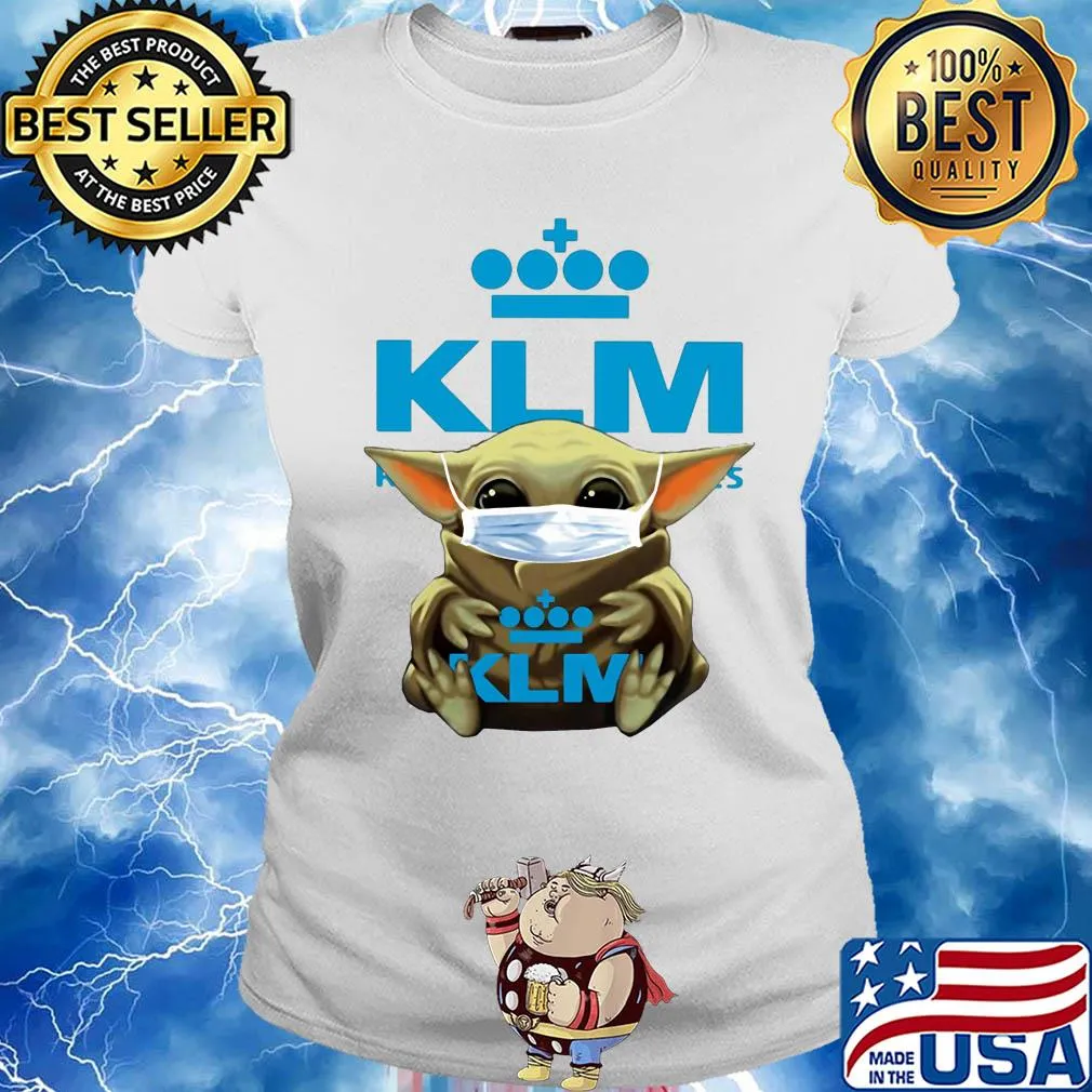 Baby yoda hug klm royal dutch airlines covid-19 2020 s Ladies tee