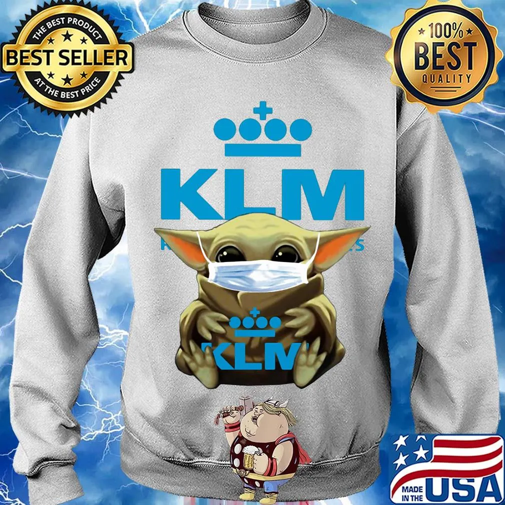 Baby yoda hug klm royal dutch airlines covid-19 2020 s Sweater