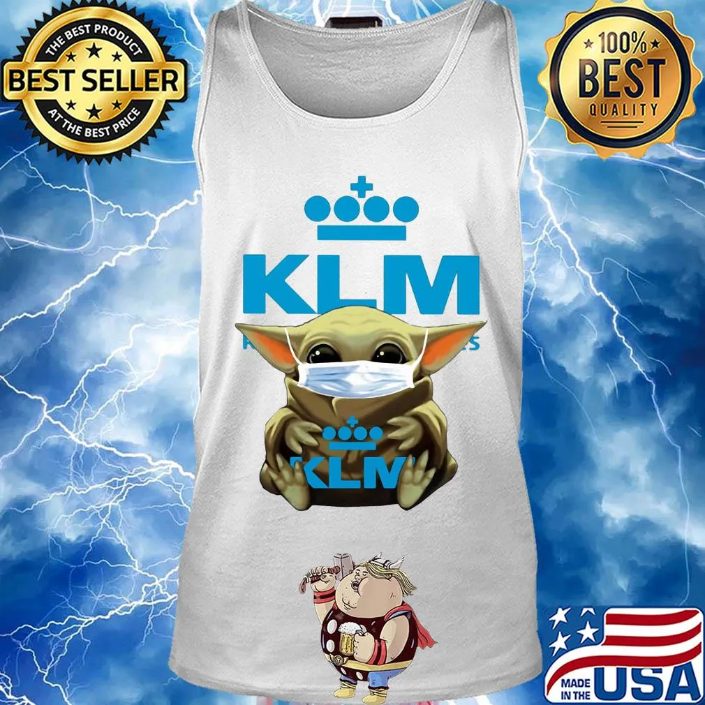 Baby yoda hug klm royal dutch airlines covid-19 2020 s Tank top