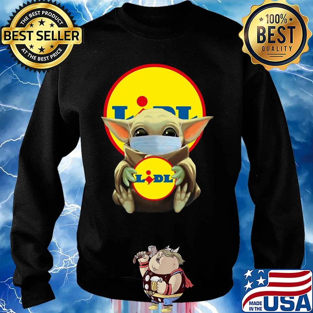 Baby Yoda hug Lidl mask s Sweater