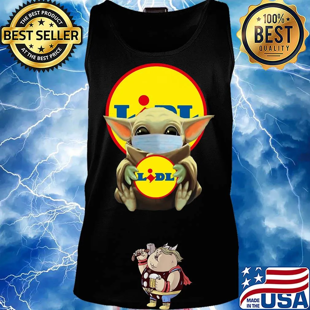 Baby Yoda hug Lidl mask s Tank top