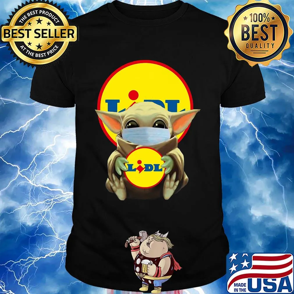 Baby Yoda hug Lidl mask shirt