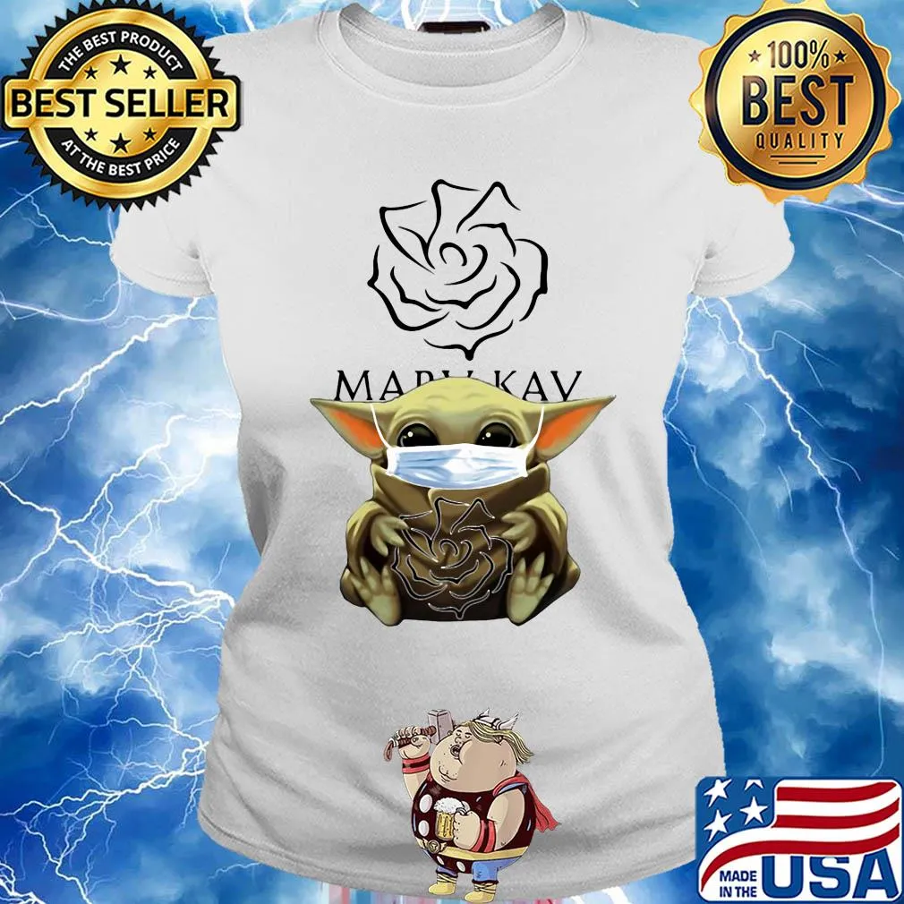 Baby yoda hug mary kay covid-19 s Ladies tee