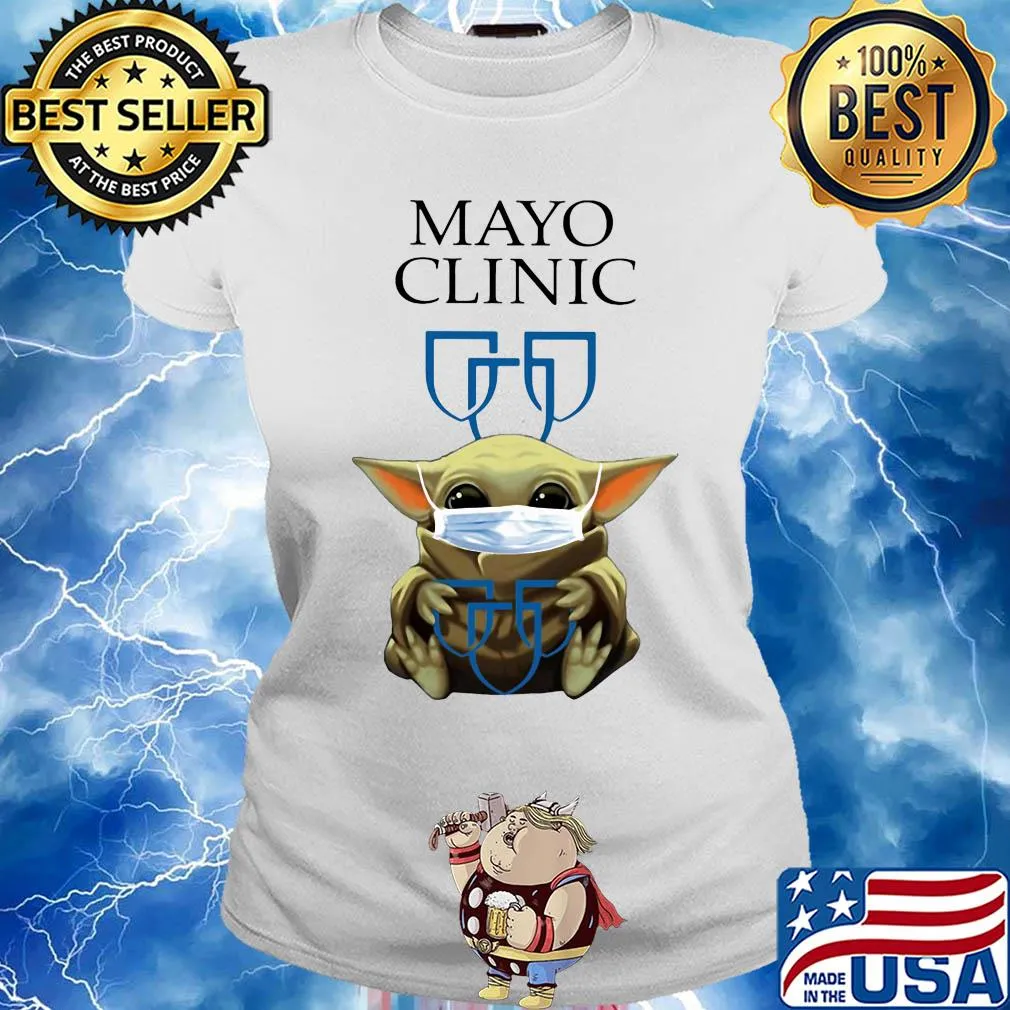 Baby yoda hug mayo clinic covid-19 2020 s Ladies tee