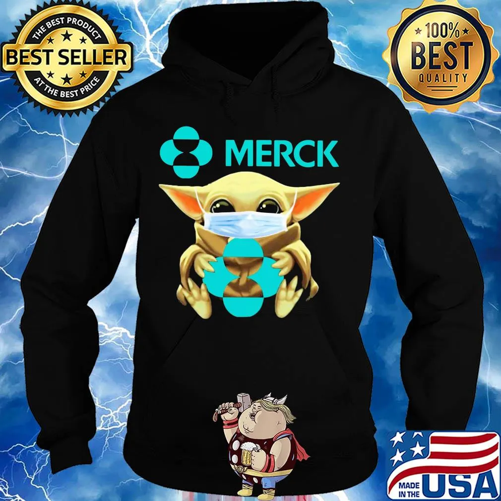 Baby Yoda hug Merck mask s Hoodie