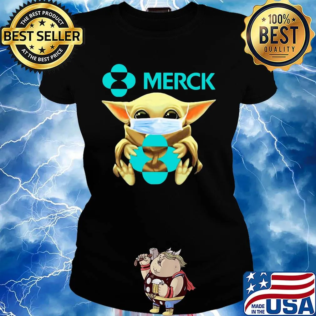 Baby Yoda hug Merck mask s Ladies tee