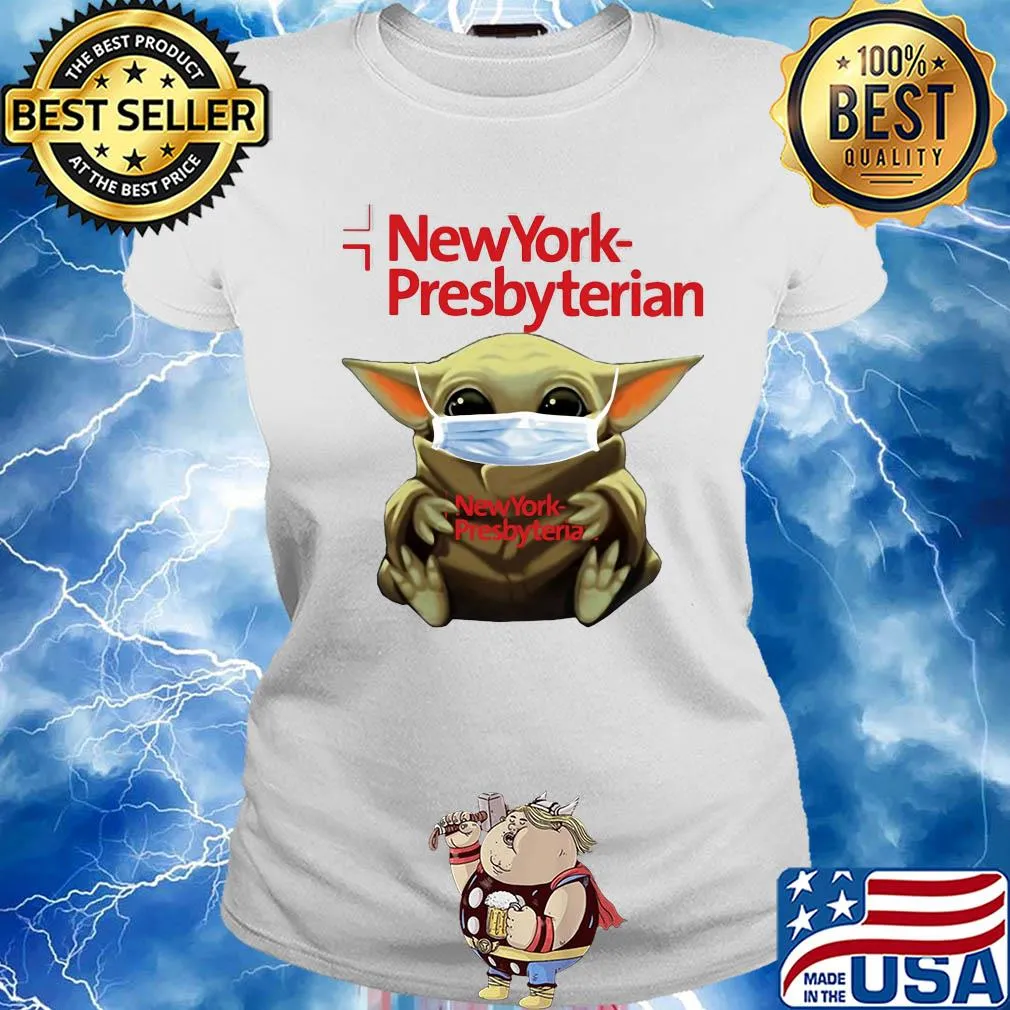 Baby yoda hug new york presbyterian covid-19 s Ladies tee