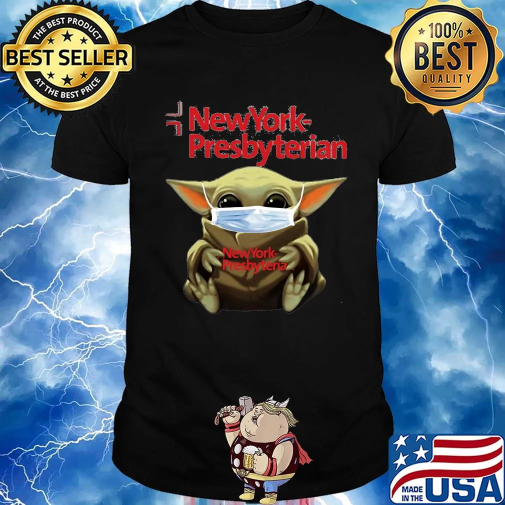 Baby yoda hug new york presbyterian covid-19 shirt