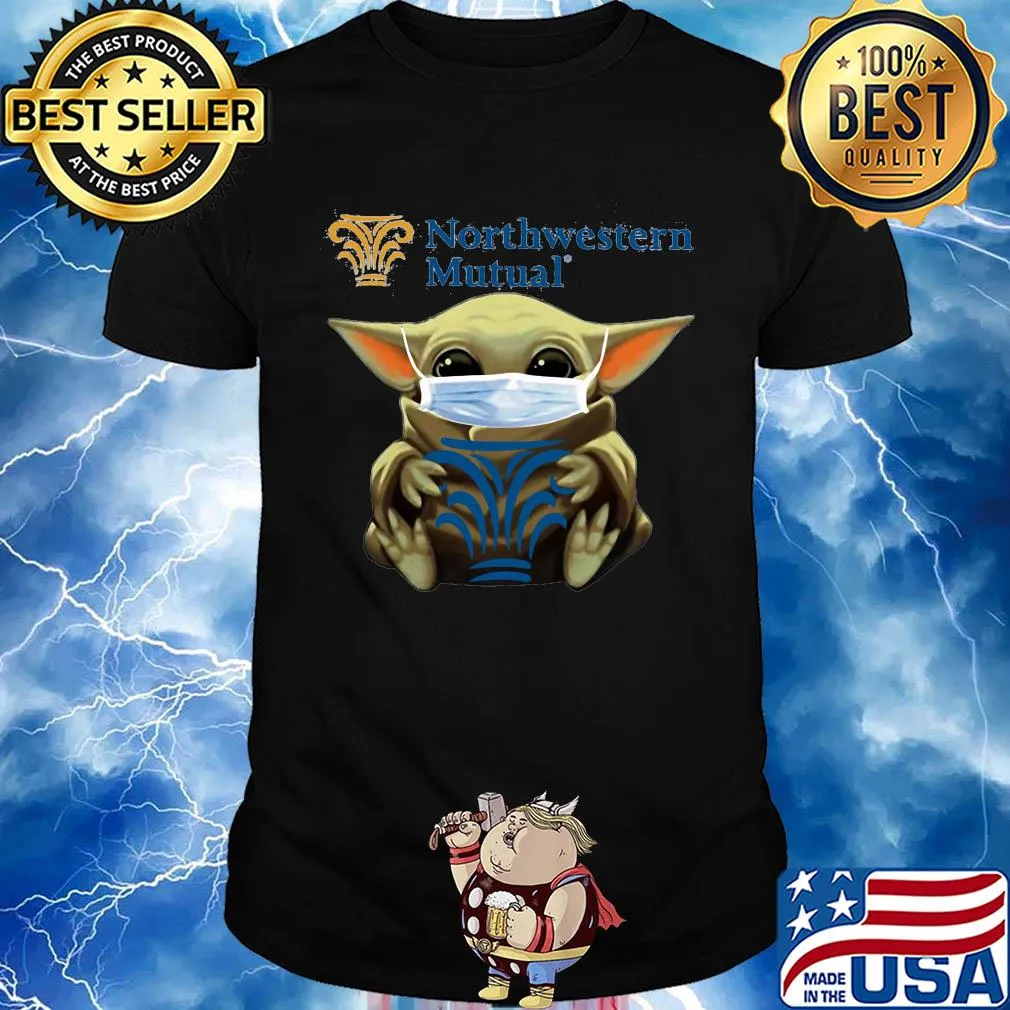 Baby yoda hug northwestern mutual covid-19 shirt