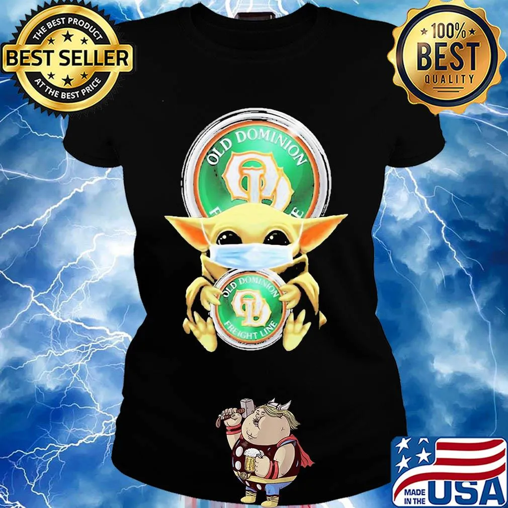 Baby yoda hug old dominion freight line covid-19 s Ladies tee
