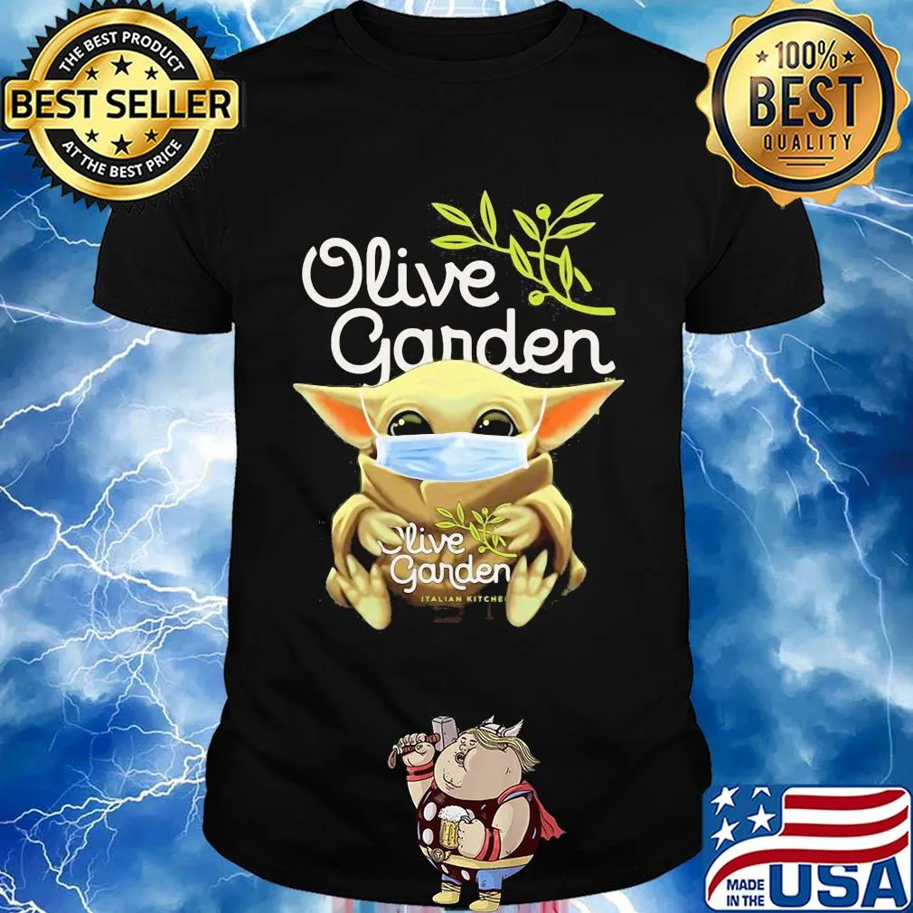 Baby Yoda hug Olive Garden Mask shirt