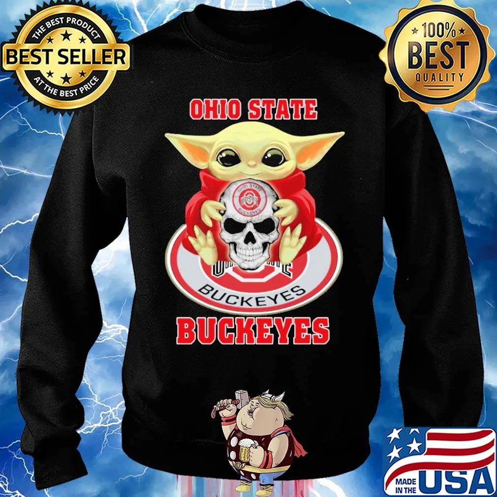 Baby yoda hug skull ohio state buckeyes s Sweater