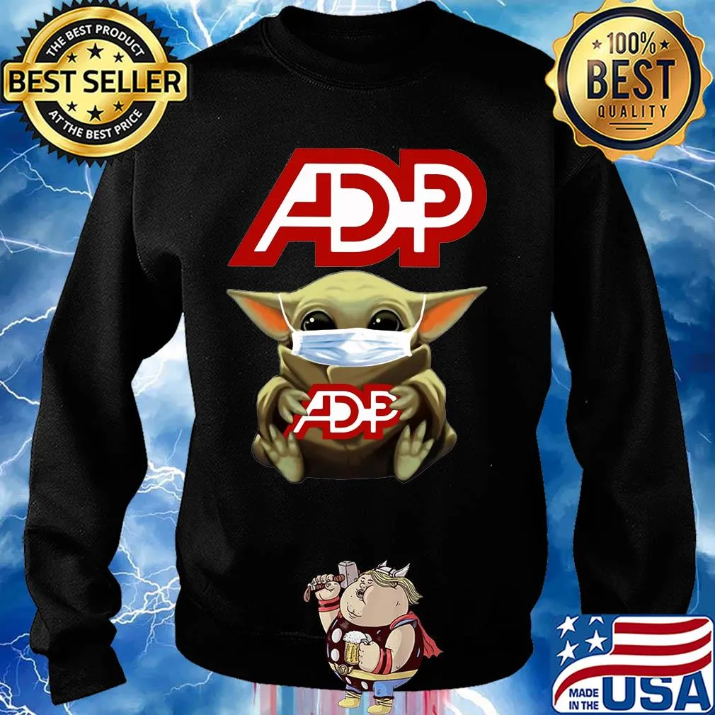Baby Yoda mask hug ADP Automatic data processing s Sweater