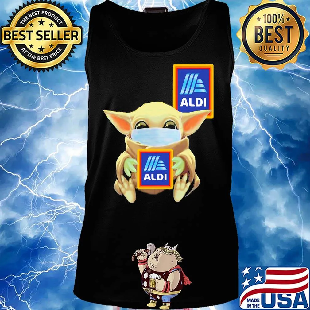 Baby Yoda mask hug Aldi s Tank top