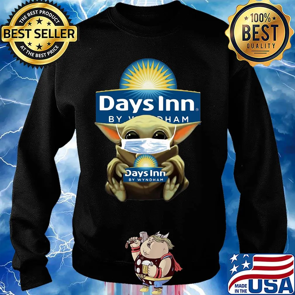 Baby Yoda mask hug Days Inn by Wyndham s Sweater