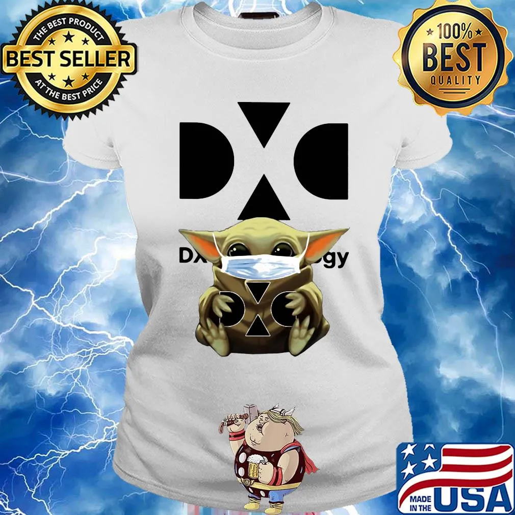 Baby Yoda mask hug DXC technology s Ladies tee