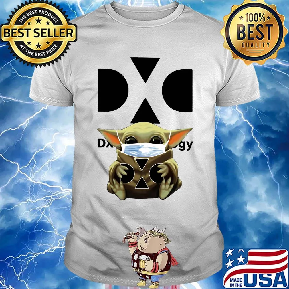 Baby Yoda mask hug DXC technology shirt