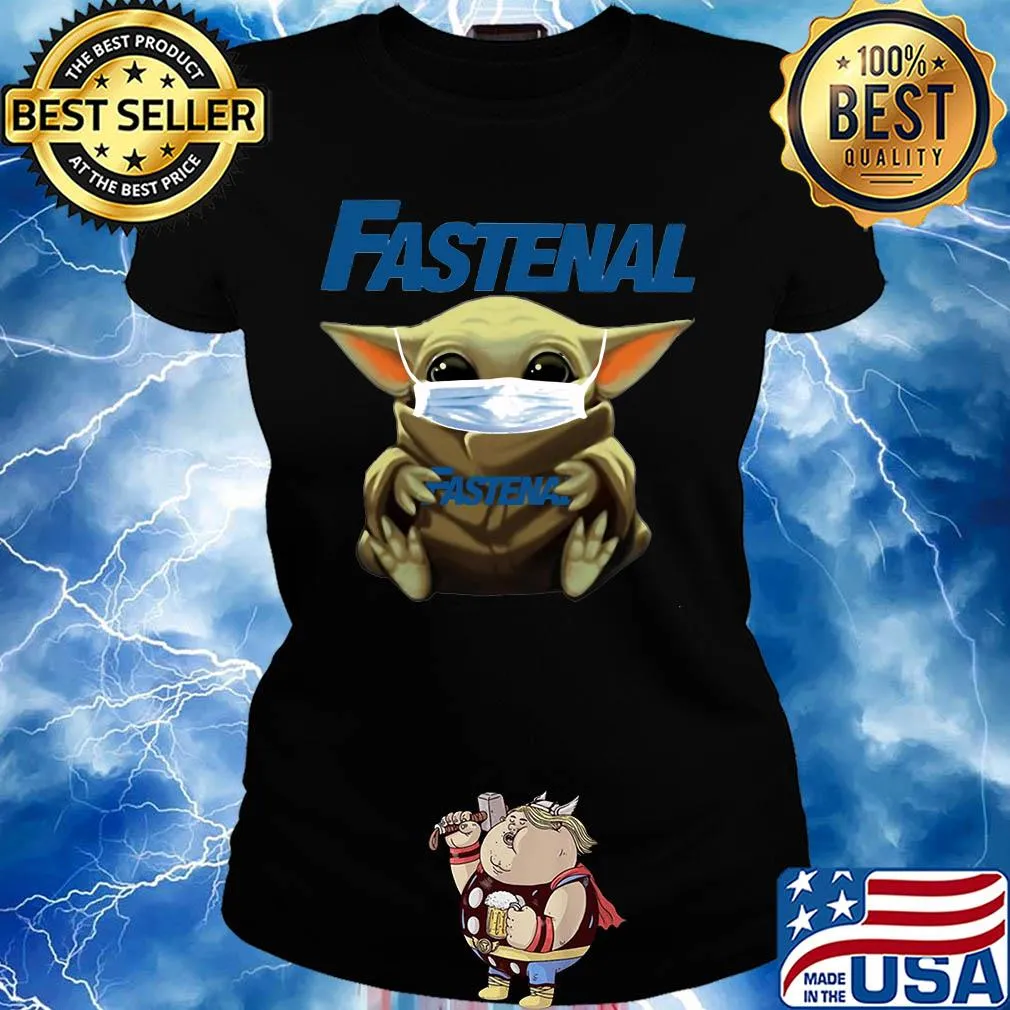 Baby Yoda mask hug Fastenal s Ladies tee