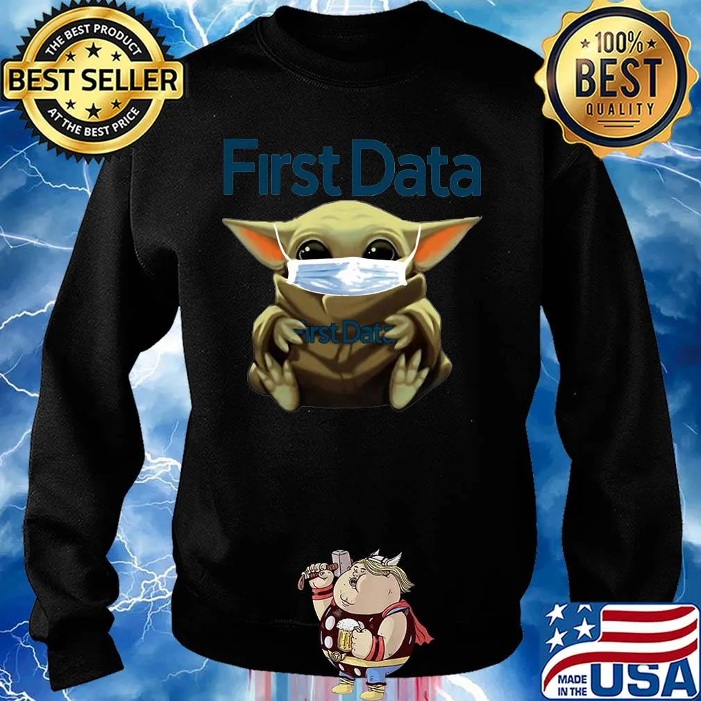 Baby Yoda mask hug First Data s Sweater