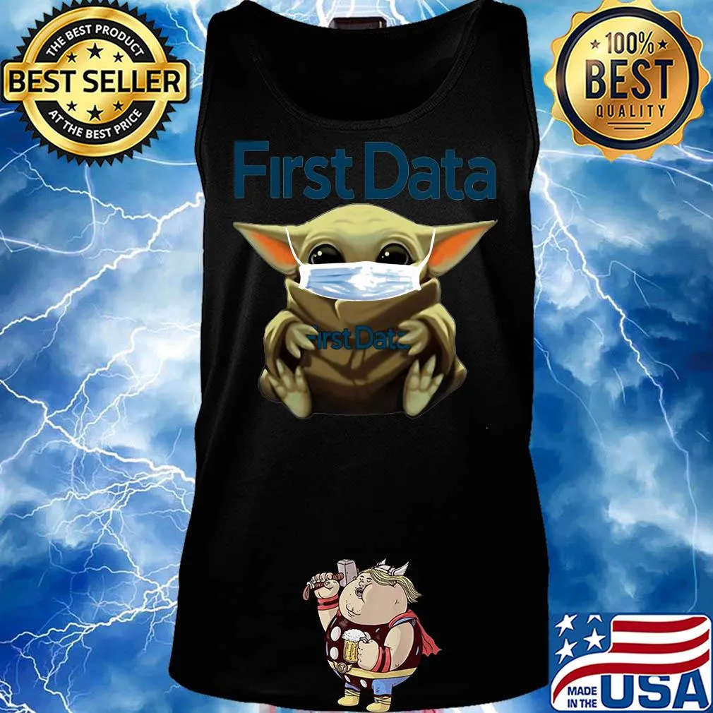 Baby Yoda mask hug First Data s Tank top