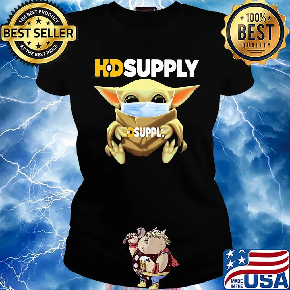 Baby Yoda mask hug HD Supply s Ladies tee