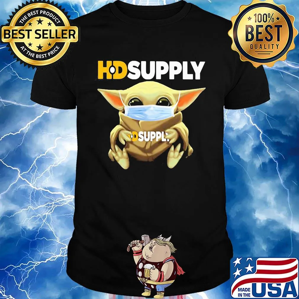 Baby Yoda mask hug HD Supply shirt