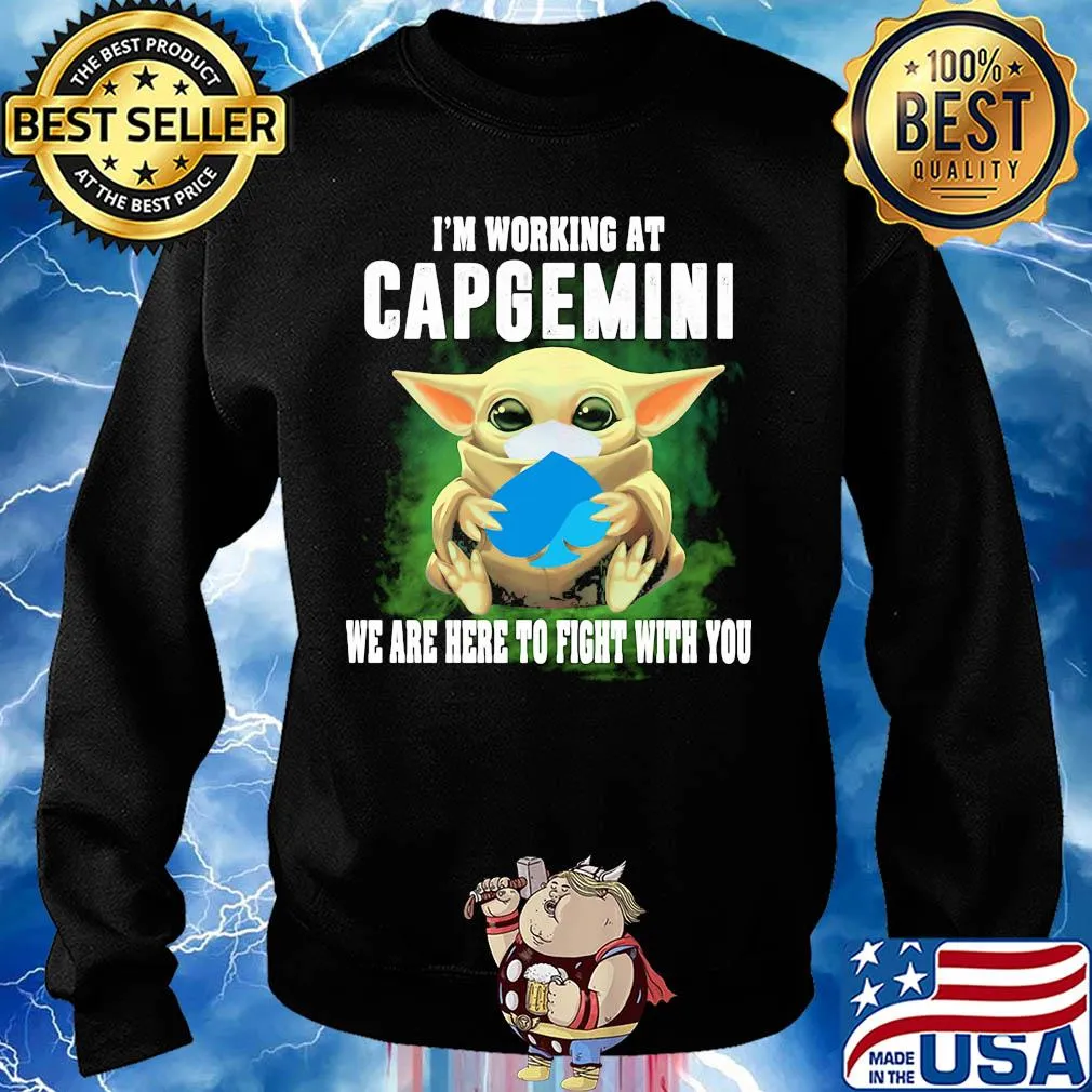 Baby Yoda mask hug I'm working at Capgemini we are here to fight with you s Sweater