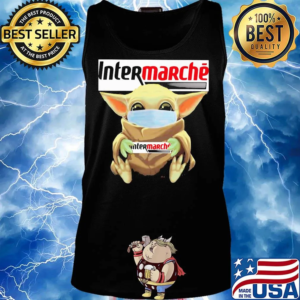 Baby Yoda mask hug Intermarche s Tank top