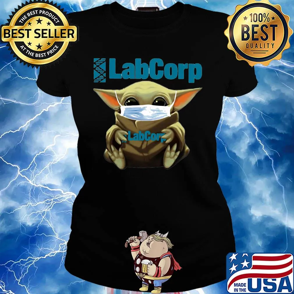 Baby Yoda mask hug Labcorp s Ladies tee