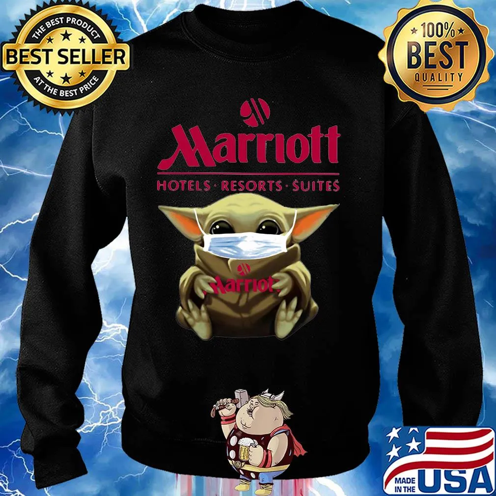 Baby Yoda mask hug Marriott hotels Resorts suites s Sweater