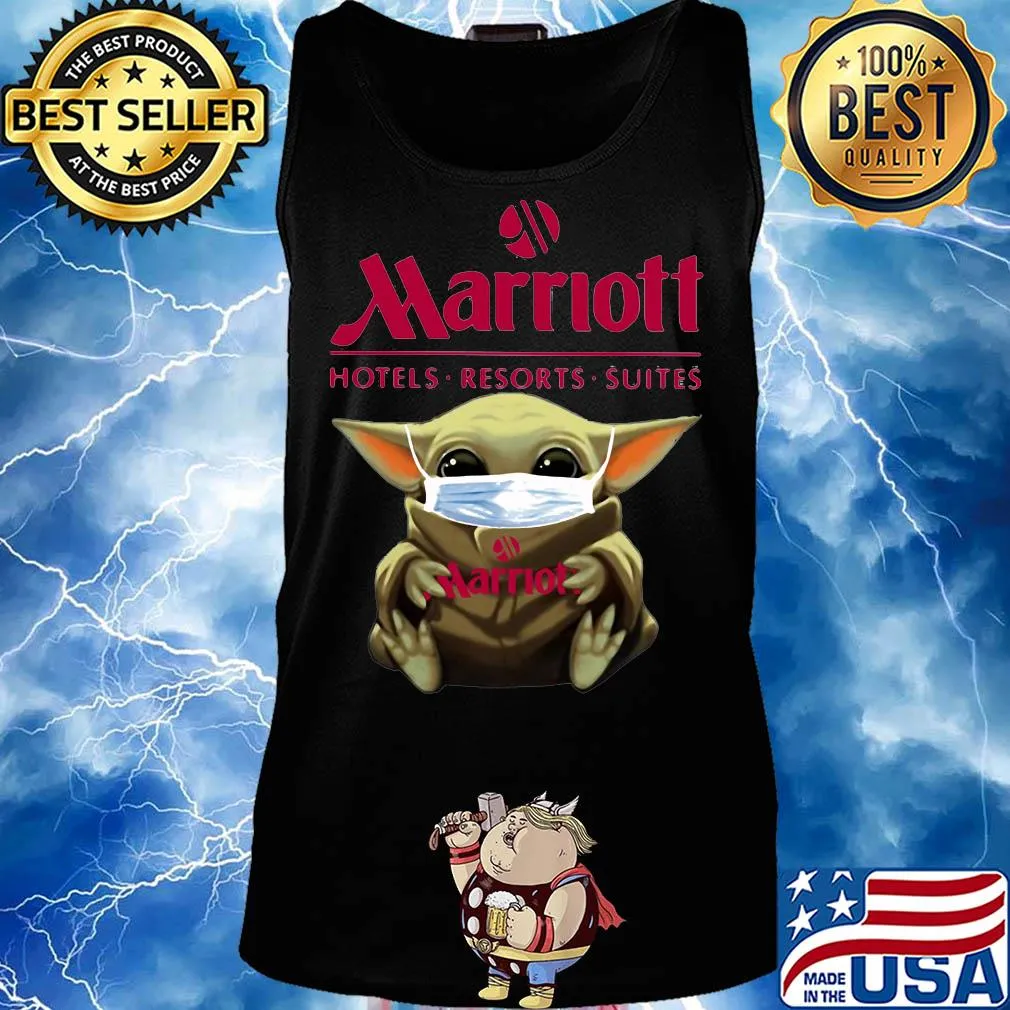 Baby Yoda mask hug Marriott hotels Resorts suites s Tank top