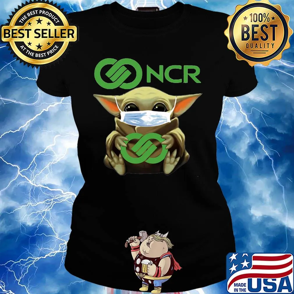 Baby Yoda mask hug NCR s Ladies tee