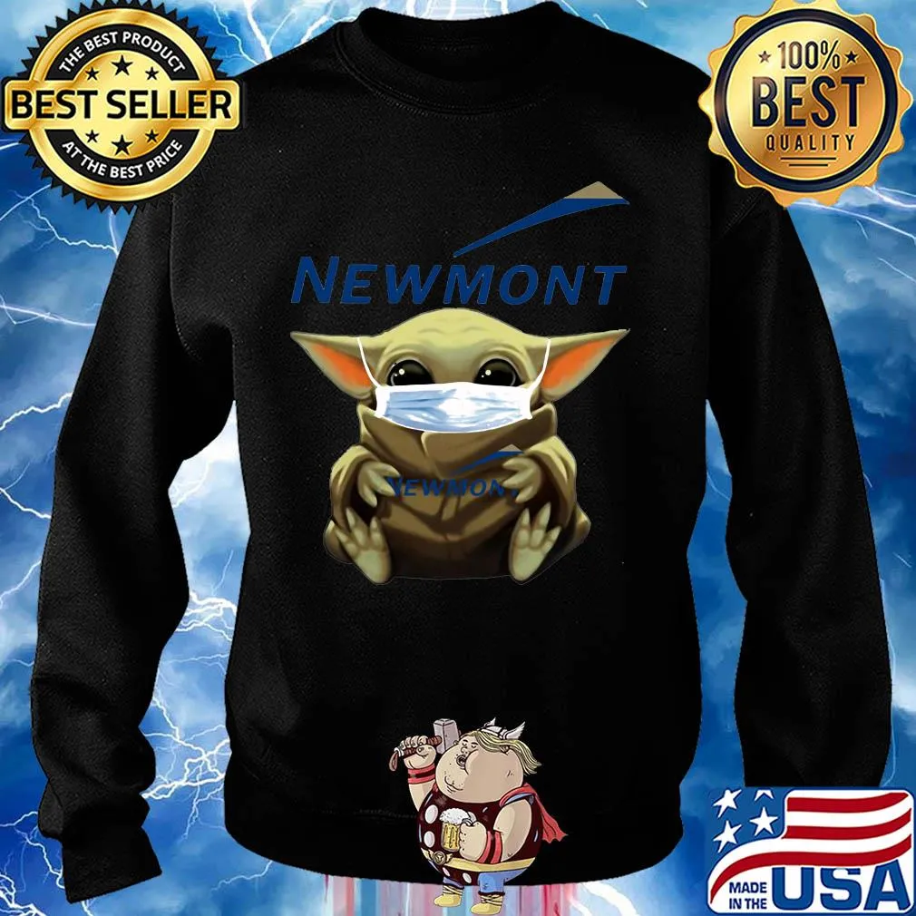 Baby Yoda mask hug Newmont s Sweater
