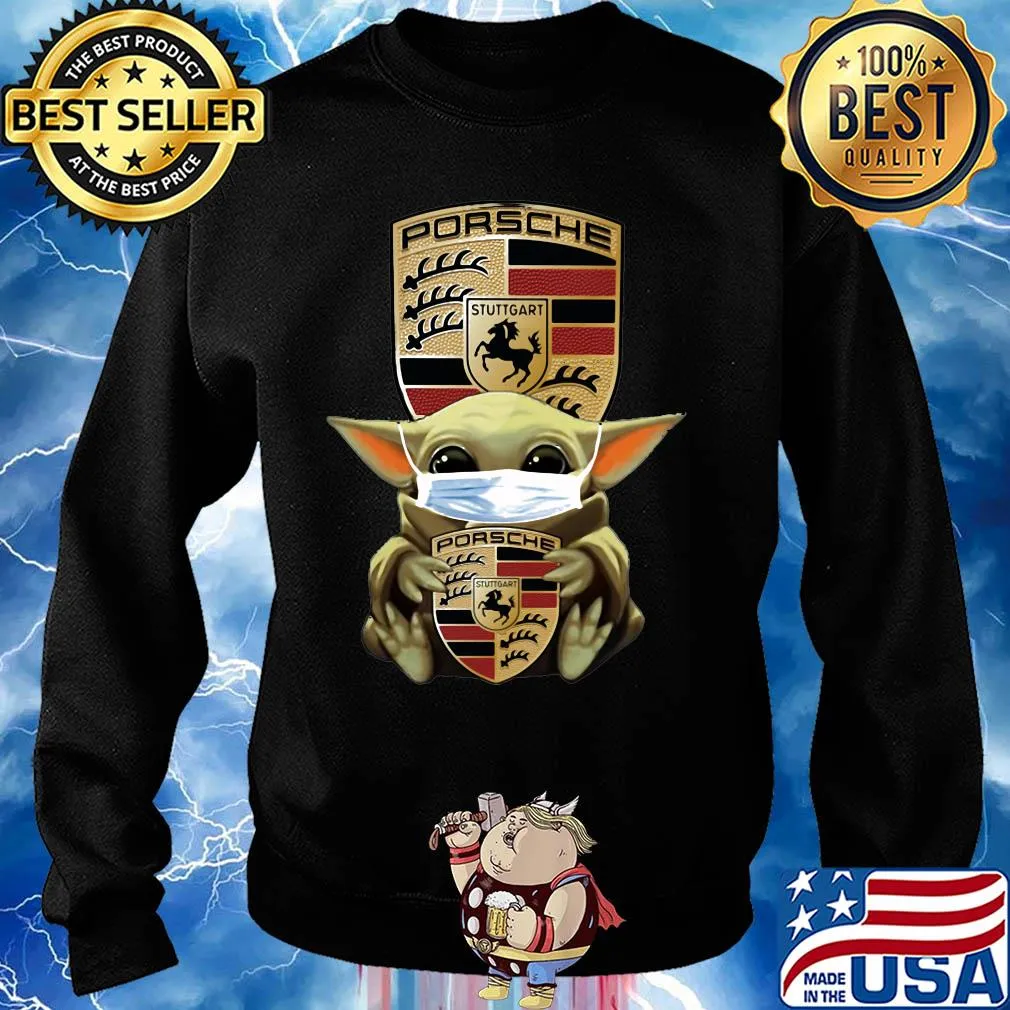 Baby Yoda mask hug Porsche Stuttgart s Sweater
