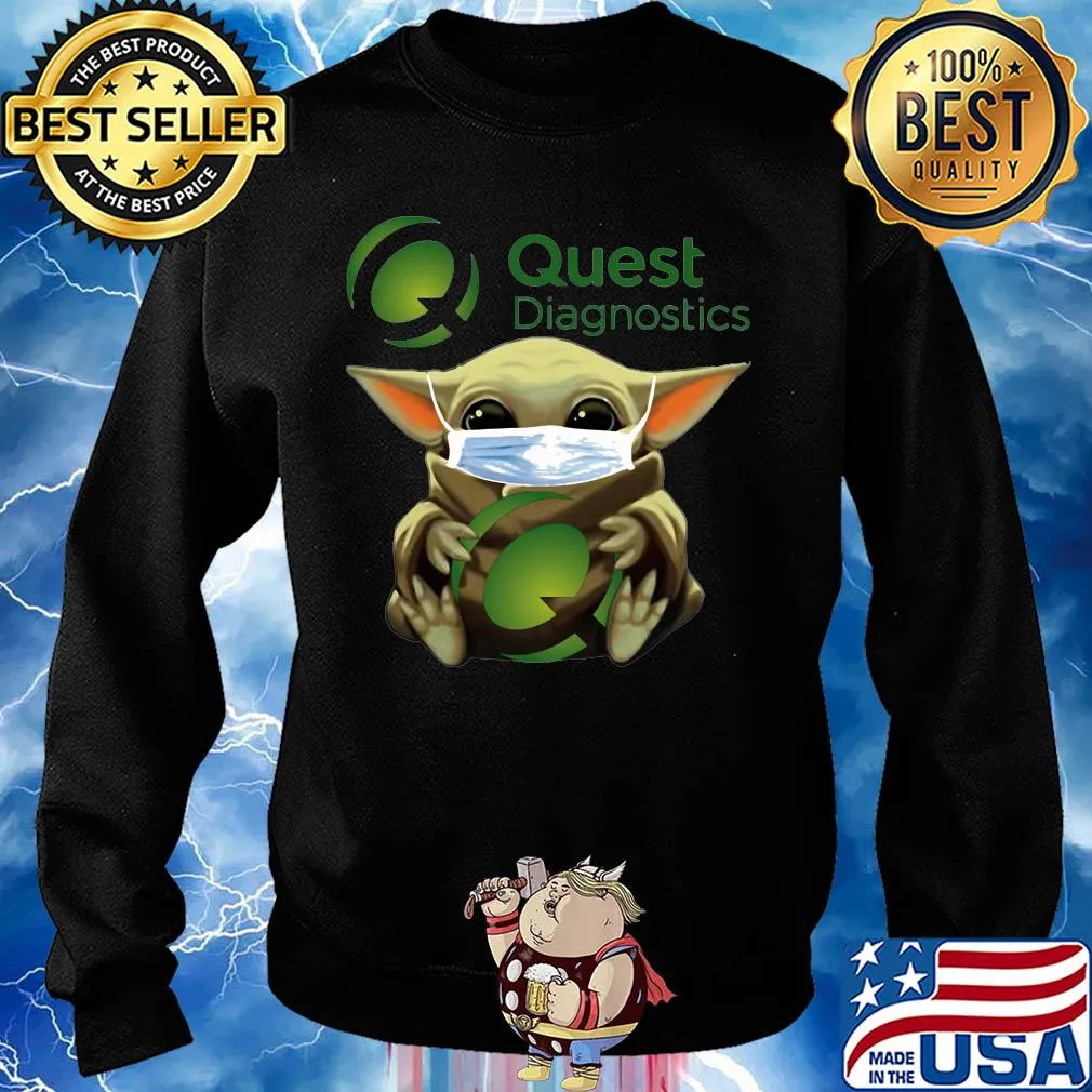 Baby Yoda mask hug Quest Diagnostics s Sweater