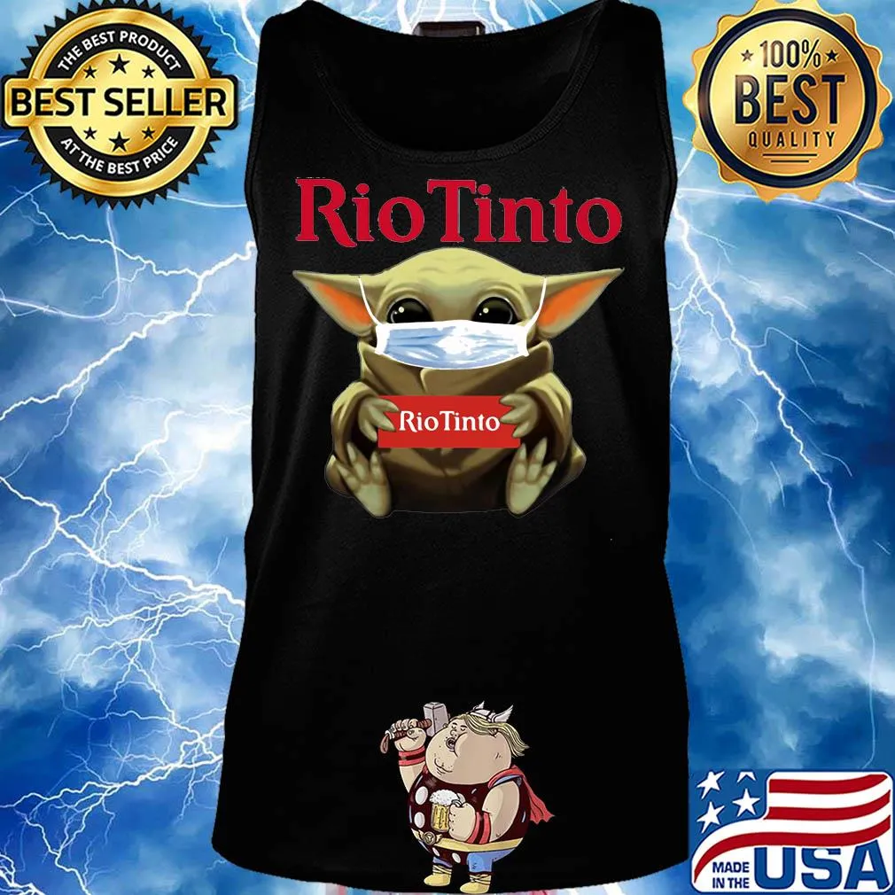 Baby Yoda mask hug Rio Tinto s Tank top
