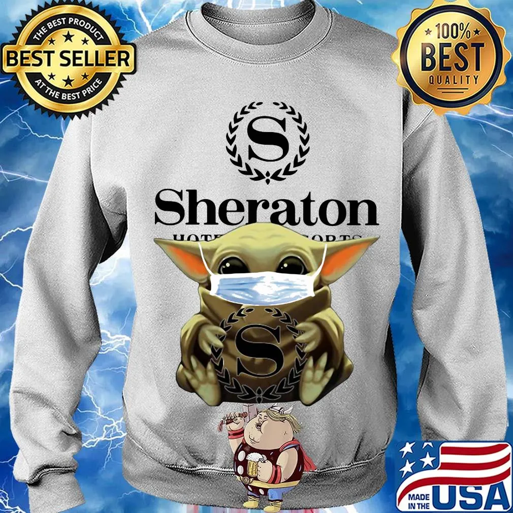 Baby Yoda mask hug Sheraton s Sweater